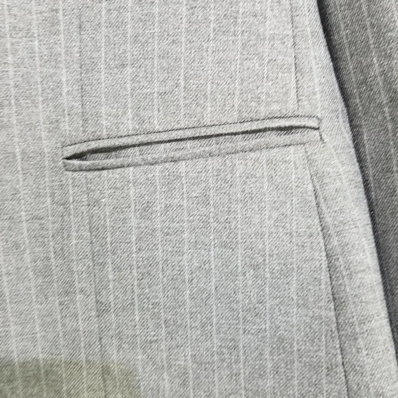Haberdashery Pin Stripe Blazer Gray Size 16 Women's Lined - Picture 5 of 10